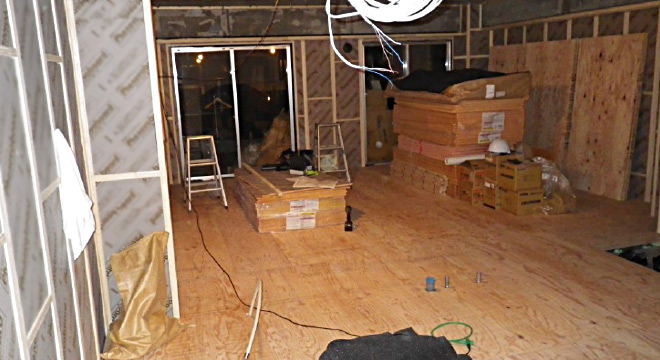 床下地工事が完了