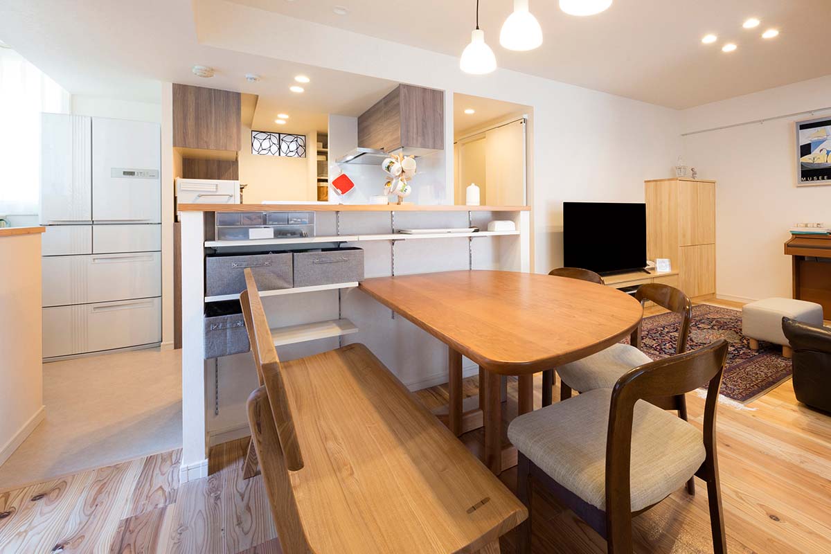 快適に過ごせるオープンキッチン