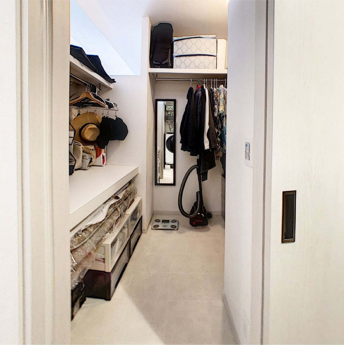 通風にも配慮しているウォークインクローゼット