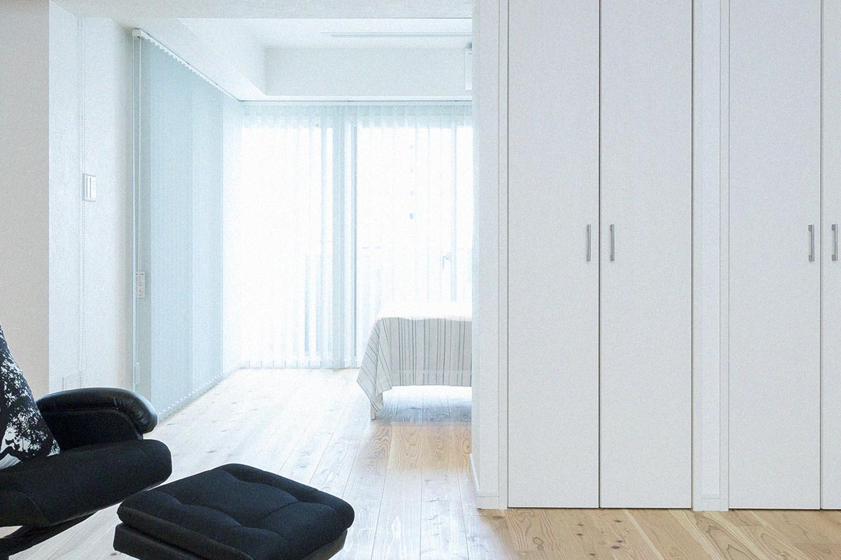 キッチンから目が届くリビング